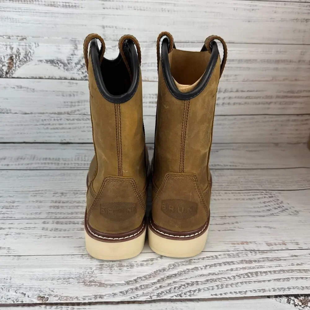 Brunt Bolduc Mens 7 D/E+ Comp Toe Waterproof Work Boots Brown